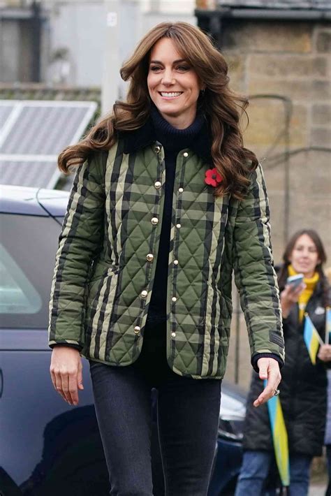 burberry quilted jacket kate middleton|princess kate plaid jacket.